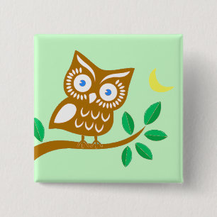 Cute Owl Pinback Button