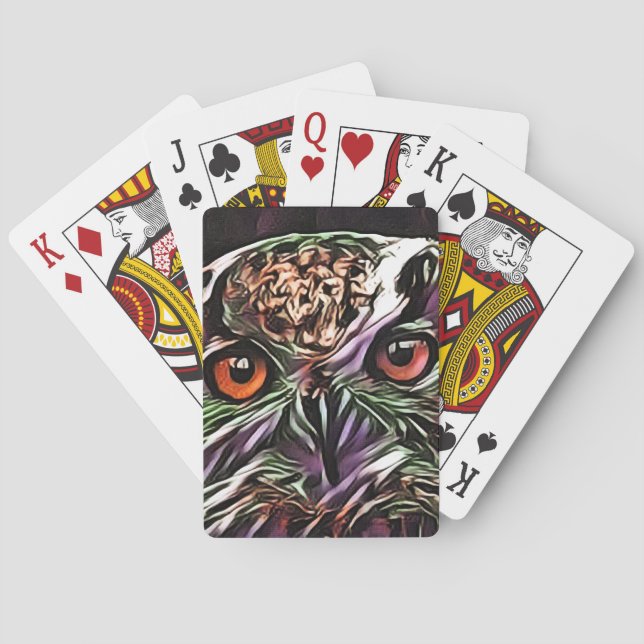 CUTE OWL  POKER CARDS (Back)