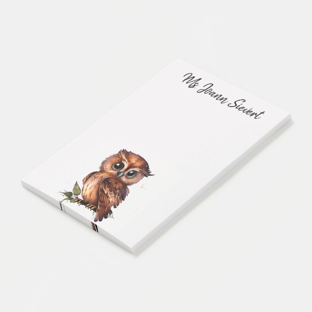 Cute Owl Post-it Notes (Angled)