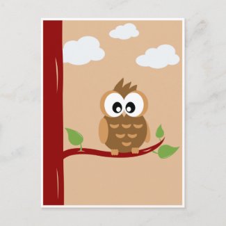 Cute Owl Postcard postcard