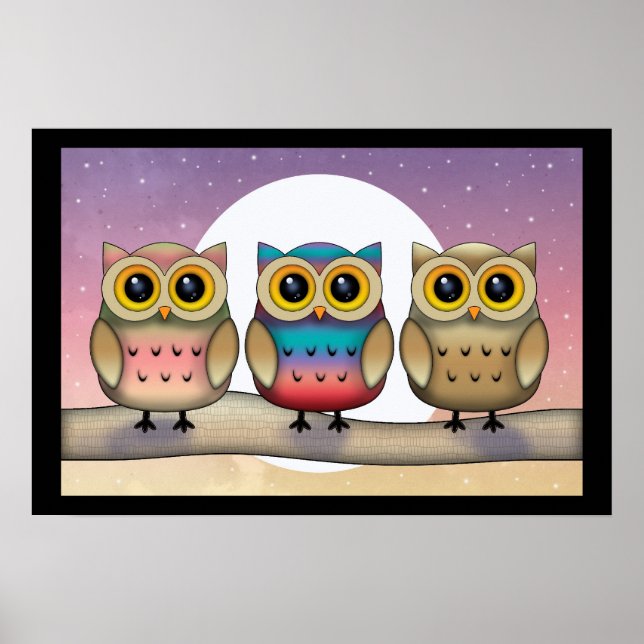 Cute Owl Poster (Front)