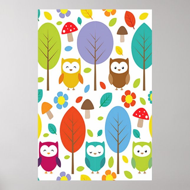 Cute Owl Poster (Front)