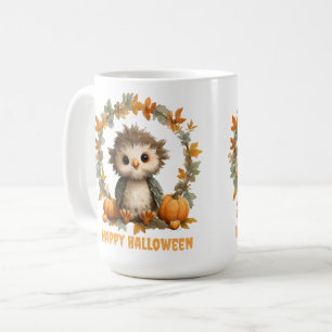 Cute Owl Pumpkin Happy Halloween Design Coffee Mug