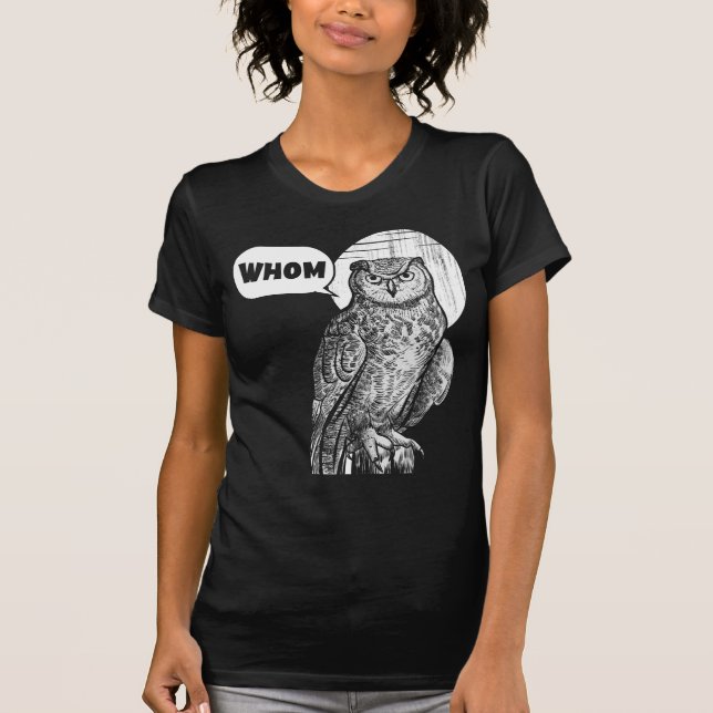 Cute Owl Pun Lover Funny Animal Distressed Camping T-Shirt (Front)