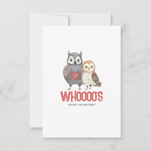 Cute Owl Pun Valentines Day Card