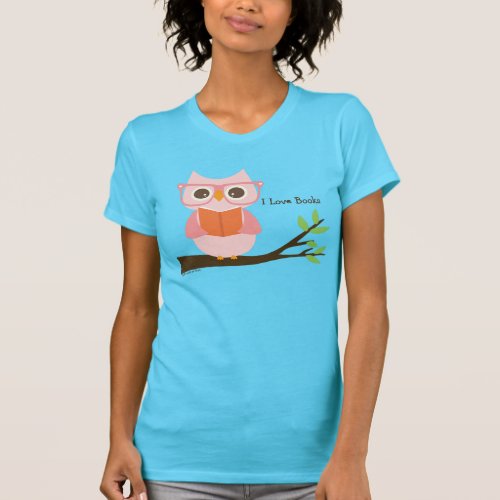 Cute Owl Reading T_Shirt