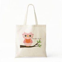 Cute Owl Reading Tote Bag Cute Owl Reading Tote Bag