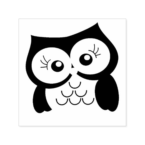 Cute Owl Rubber Stamp