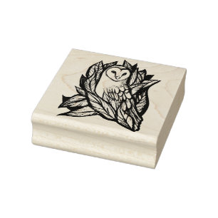Cute Owl Rubber Stamp