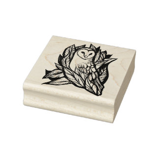 Cute Owl                                           Rubber Stamp