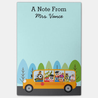 Cute Owl School Bus Driver Teacher Post-it® Notes