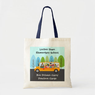Cute Owl School Bus Driver Tote Bag Cute Owl School Bus Driver Tote Bag