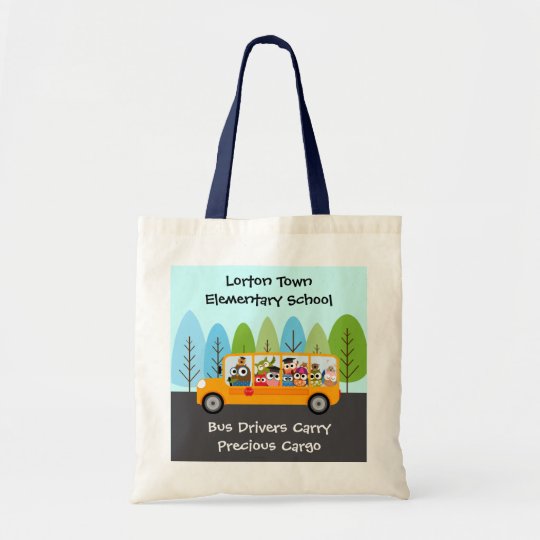 Cute Owl School Bus Driver Tote Bag Zazzle Cute Owl School Bus Driver Tote Bag
