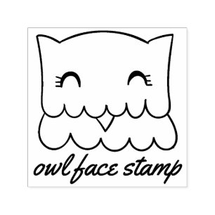 Cute Owl Script Self-inking Stamp