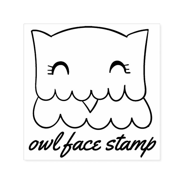 Cute Owl Script Self-inking Stamp