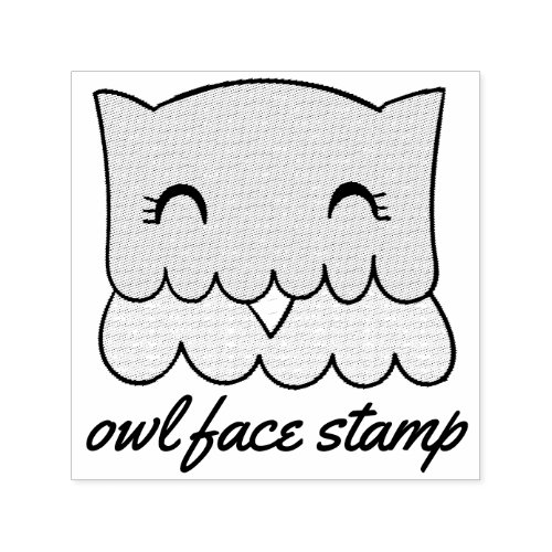 Cute Owl Script Self_inking Stamp