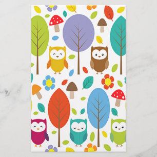 Cute Owl Stationery