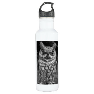 Cute Owl Statue Water Bottle