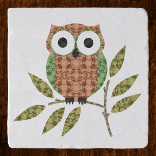 Cute Owl Stone Trivet