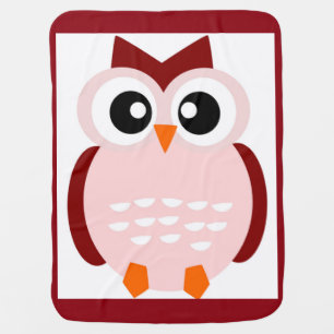 CUTE OWL STROLLER BLANKET