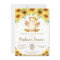 Cute Owl Sunflower Floral Baby Shower Girl 