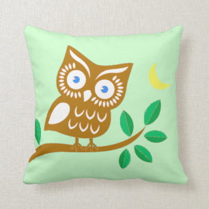 Cute Owl Throw Pillow