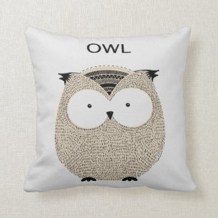 Cute Owl Throw Pillow