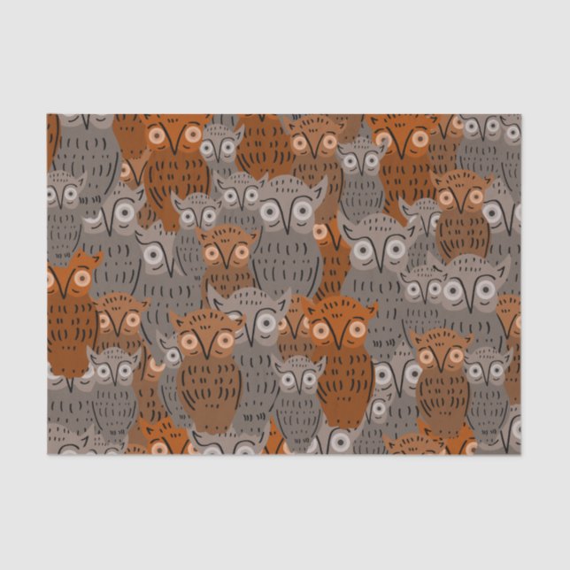 Cute Owl Tissue Paper (Front)