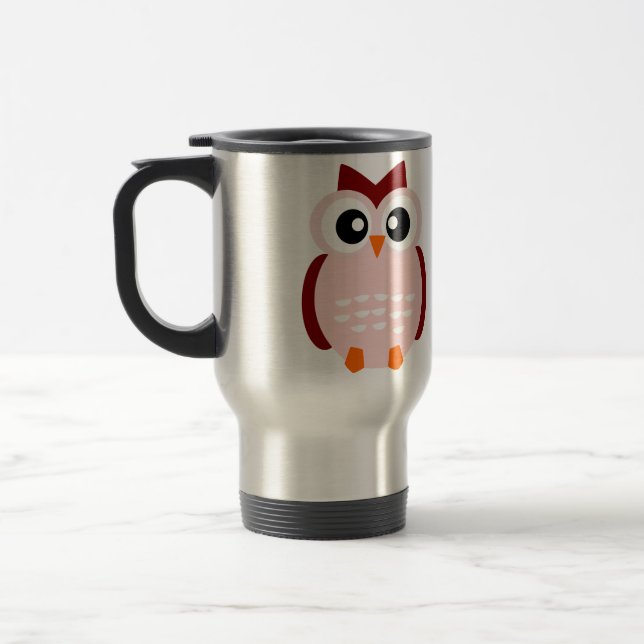 Cute Owl Travel Mug (Left)