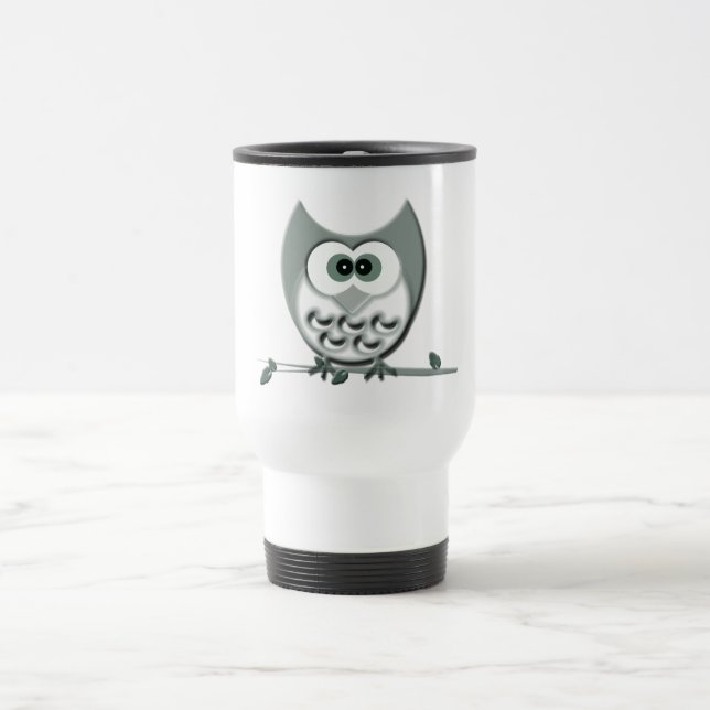 Cute Owl Travel Mug (Center)