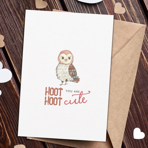 Cute Owl Valentines Day Card