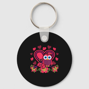 Cute Owl Valentines Day Gift Bird Owl  Keychain