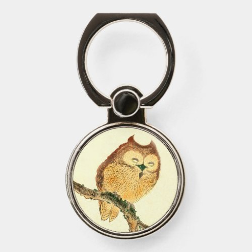 Cute Owl _ Vintage Japanese Fine Art Phone Ring Stand