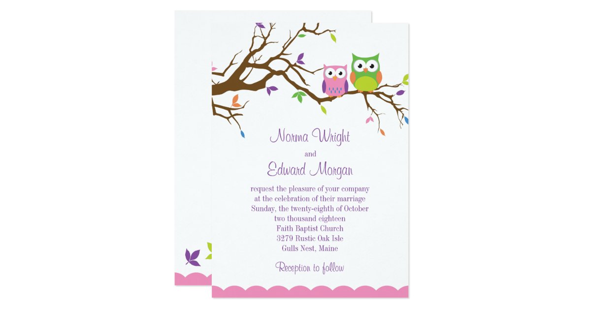 Wedding Invitations Owl 5