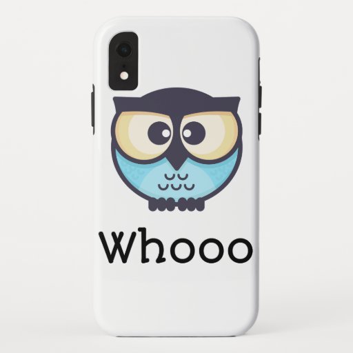 Cute Owl Whooo iPhone XR Case
