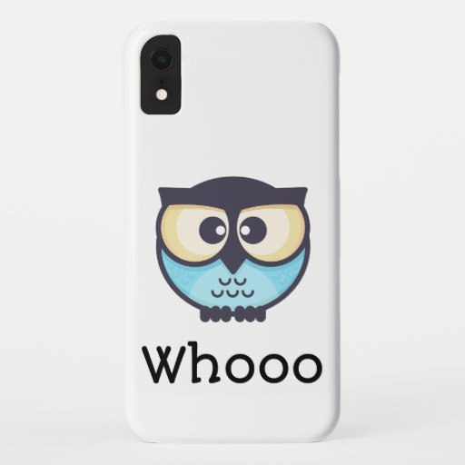 Cute Owl Whooo iPhone XR Case
