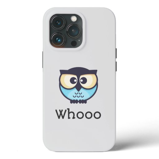 Cute Owl Whooo iPhone 13 Pro Case