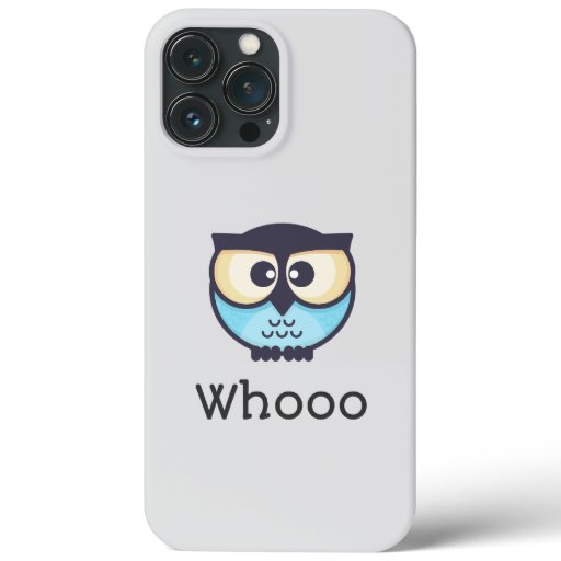 Cute Owl Whooo iPhone 13 Pro Max Case