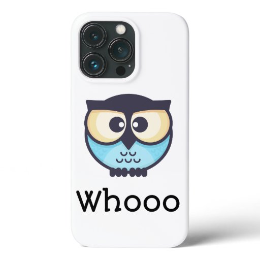 Cute Owl Whooo iPhone 13 Pro Case