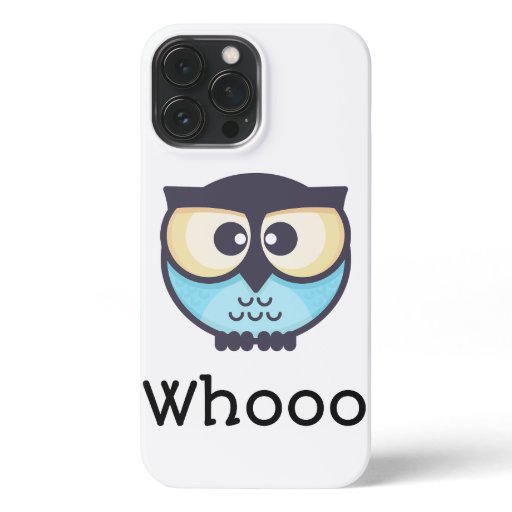 Cute Owl Whooo iPhone 13 Pro Max Case