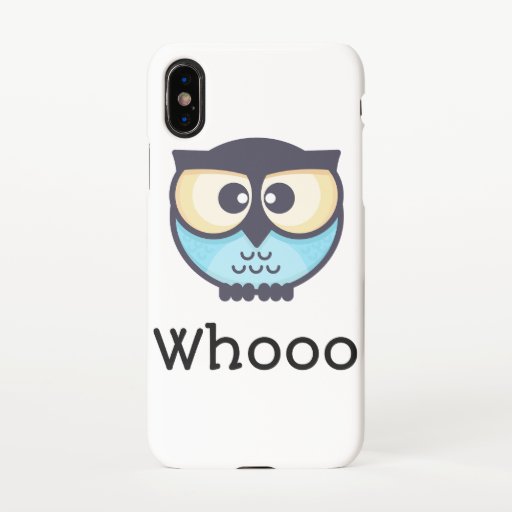 Cute Owl Whooo iPhone X Case
