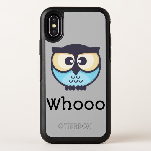 Cute Owl Whooo OtterBox Symmetry iPhone XS Case