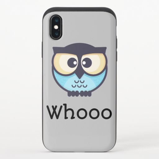 Cute Owl Whooo iPhone X Slider Case
