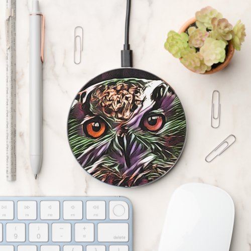 CUTE OWL   WIRELESS CHARGER 