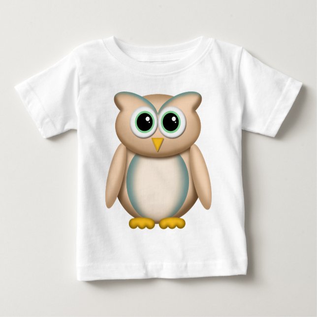 Cute Owl with Blue - Infant T-Shirt (Front)