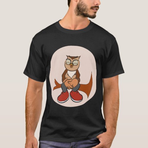 Cute_owl_with_glasses_character_23725405_1017 T_Shirt