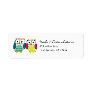 Cute Owls Address Labels