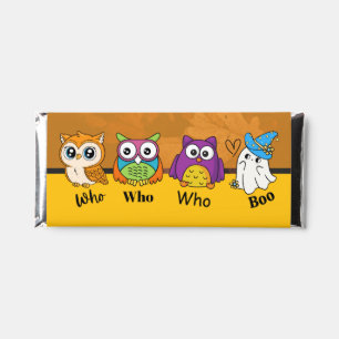 Cute Owls and Ghost Halloween Hershey Bar Favors