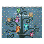 Cute Owls Art Calendar at Zazzle