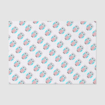 Cute Owls Baby Shower Gift Tissue Paper